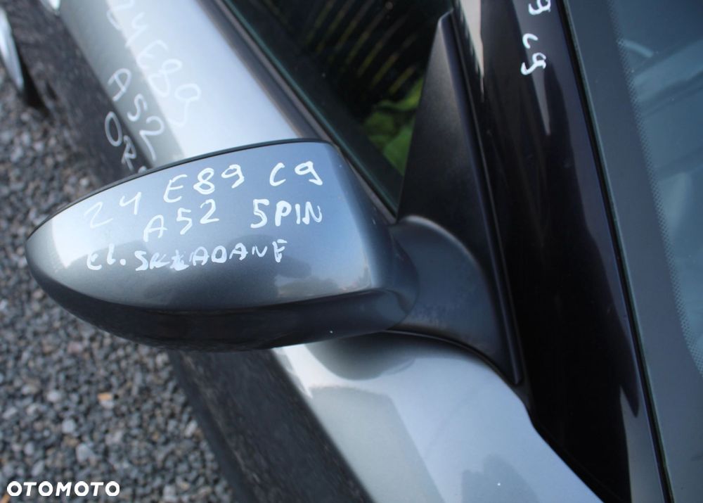 LUSTERKO PRAWE ELEKTRYCZNIE SKŁADANE FOTOCHROMATYCZNE 5 PIN BMW Z4 E89 A52 SPACEGRAU