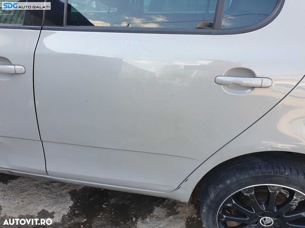 Usa Usi Portiera Portiere Stanga Spate cu Ondulatii Skoda Fabia 2 Hatchback 2007 - 2014 Culoare LF7A [1551] - 1