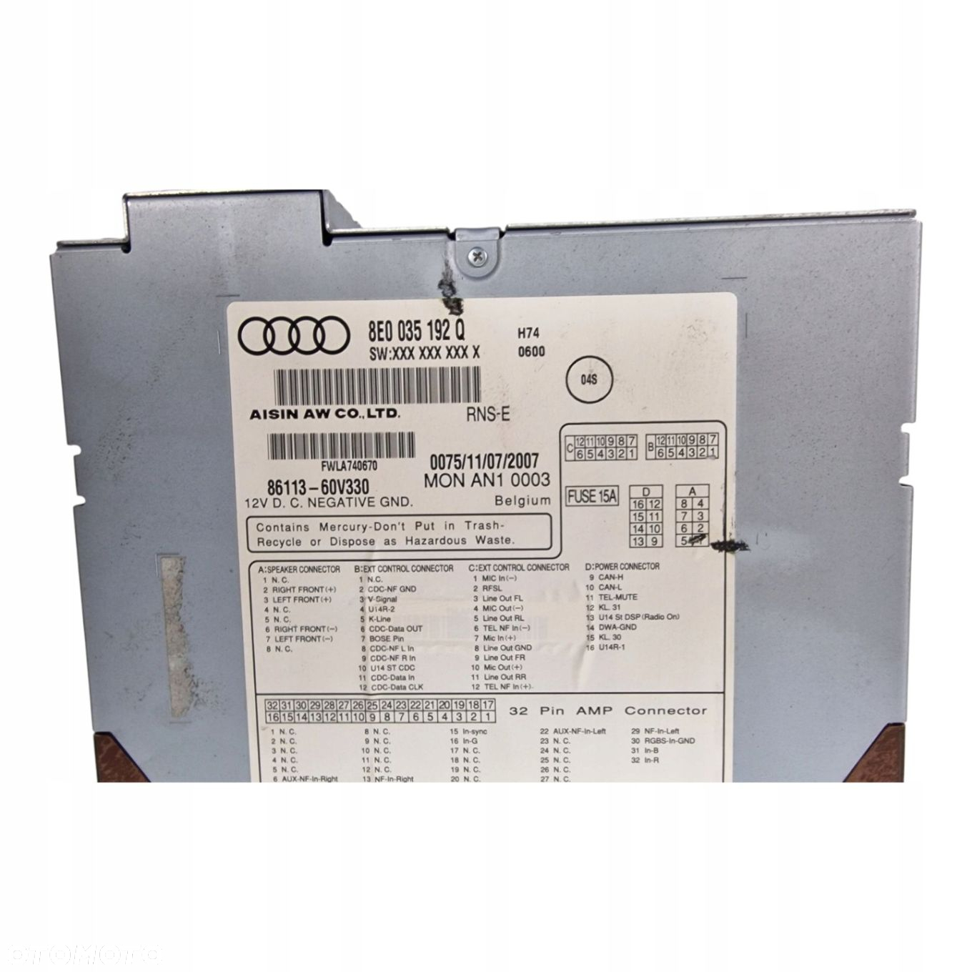 AUDI A4 B7 NAWIGACJA NAVIGATION PLUS 8E0035192Q - 3
