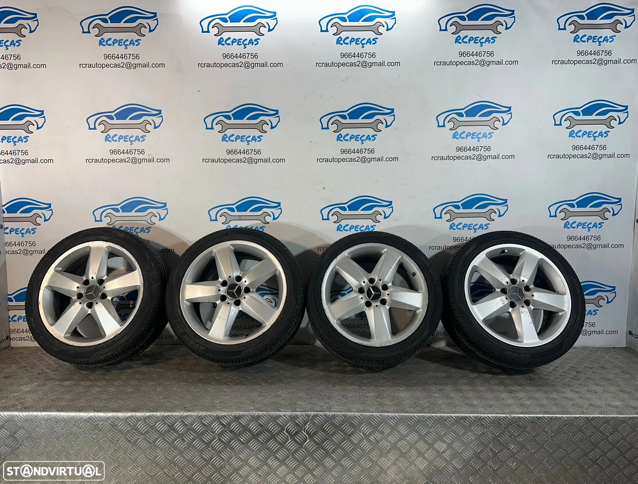 .Conjunto Jantes 17 Originais Mercedes-Benz SLK R171 5x112 - 1
