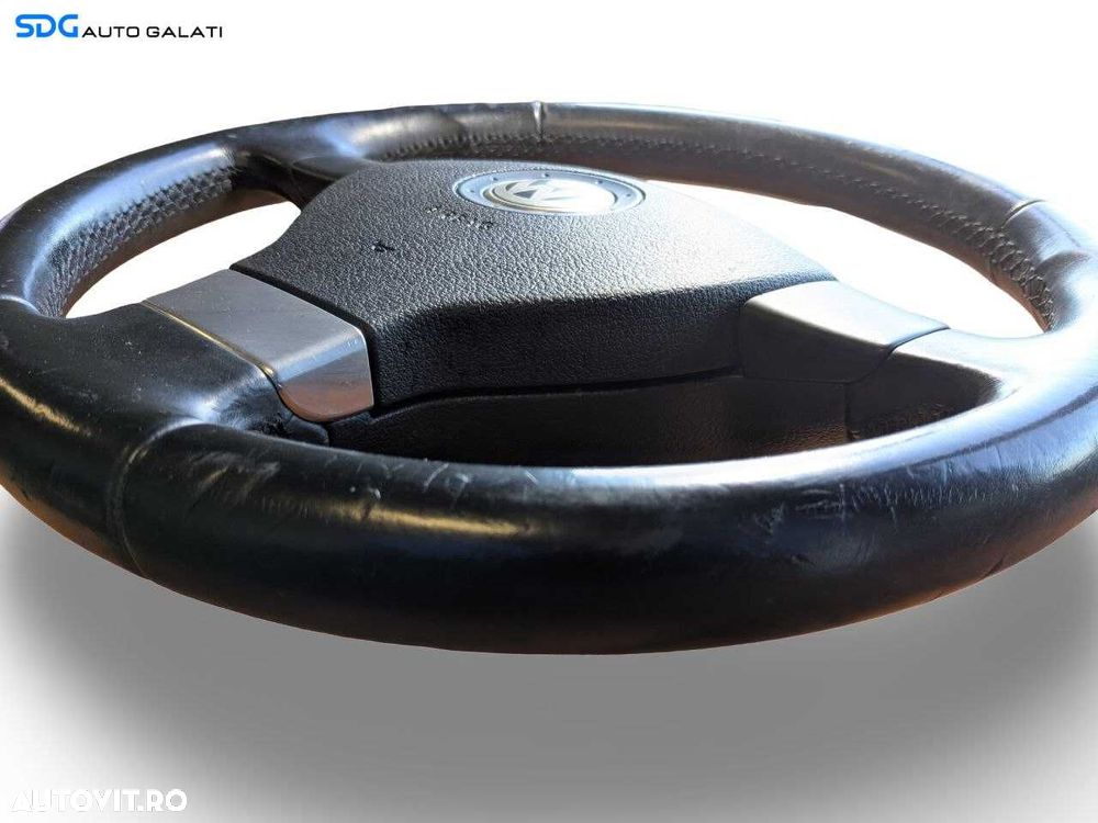 Volan din Piele in 3 Spite FARA Airbag Volkswagen Golf 5 2004 - 2008 [L9118] - 2