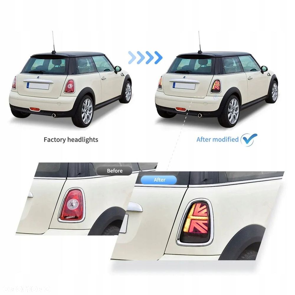 lampy tyl kpl vland full led smoke union tuning mini cooper r56 r57 r58 r59 - 9