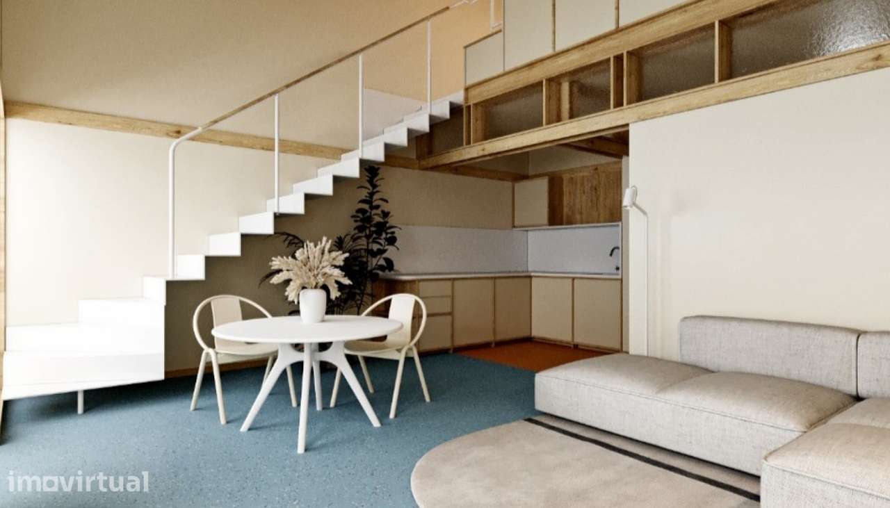Apartamento T2 Duplex com jardim e terraço na baixa do Porto - Grande imagem: 4/6