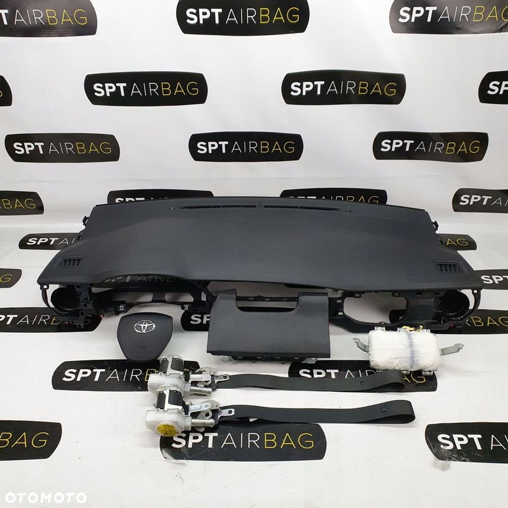 TOYOTA AURIS DESKA ROZDZIELCZA KONSOLA KOKPIT PULPIT PODUSZKI AIRBAG AIR BAG PASY KIT SET - 1
