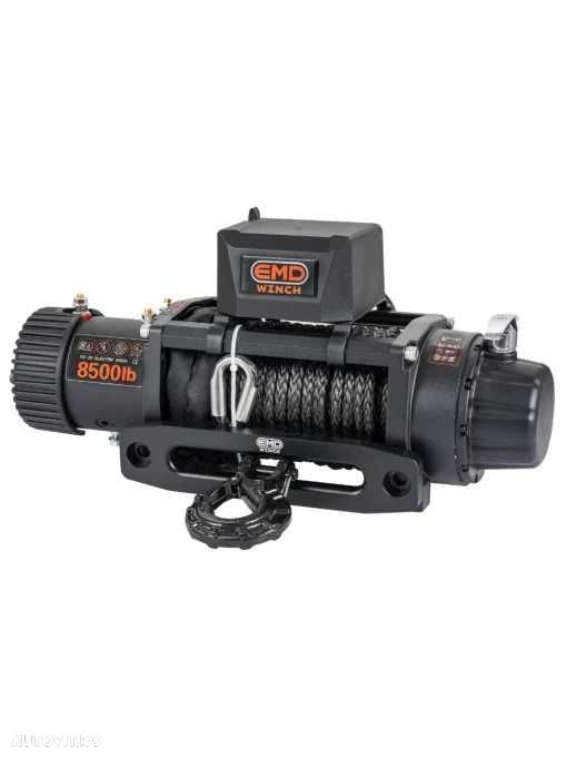 Troliu electric auto EMD Winch 8500lbs (3856kg), 12V, cablu sintetic, 24m, raport 150:1 - 5