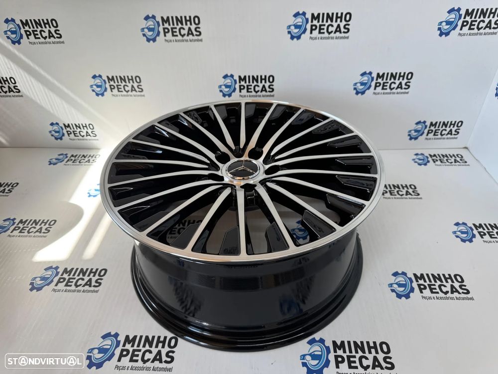 Jantes Look Mercedes New Turbine em 18 (5x112) Preto e Polido - 7