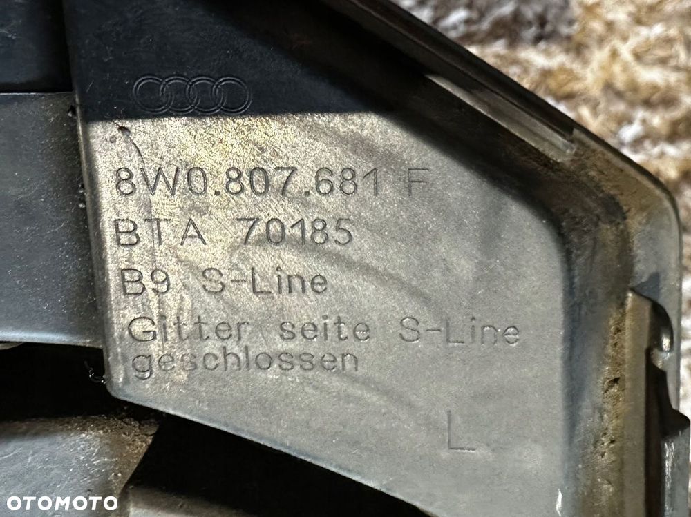 AUDI A4 8W0807681F S-LINE Kratka zderzaka lewa - 6