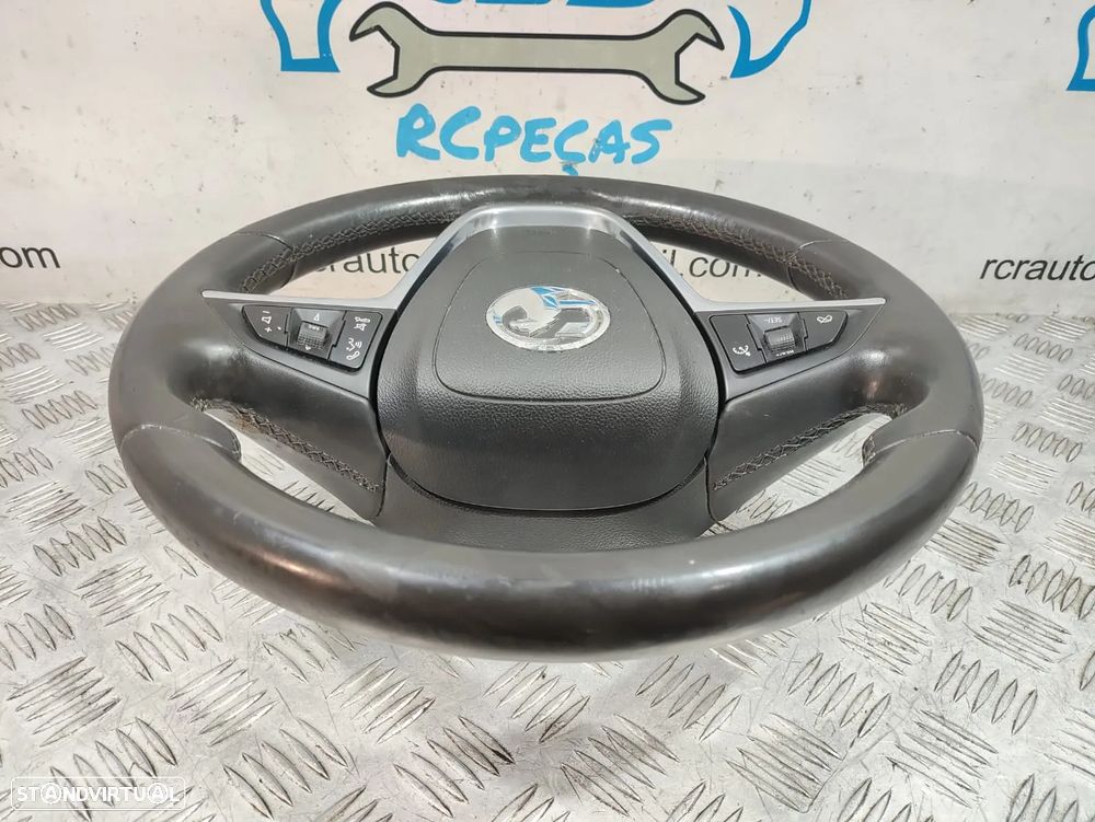 Volante Completo Opel Insignia A pele perfurada comandos multifunções - 10
