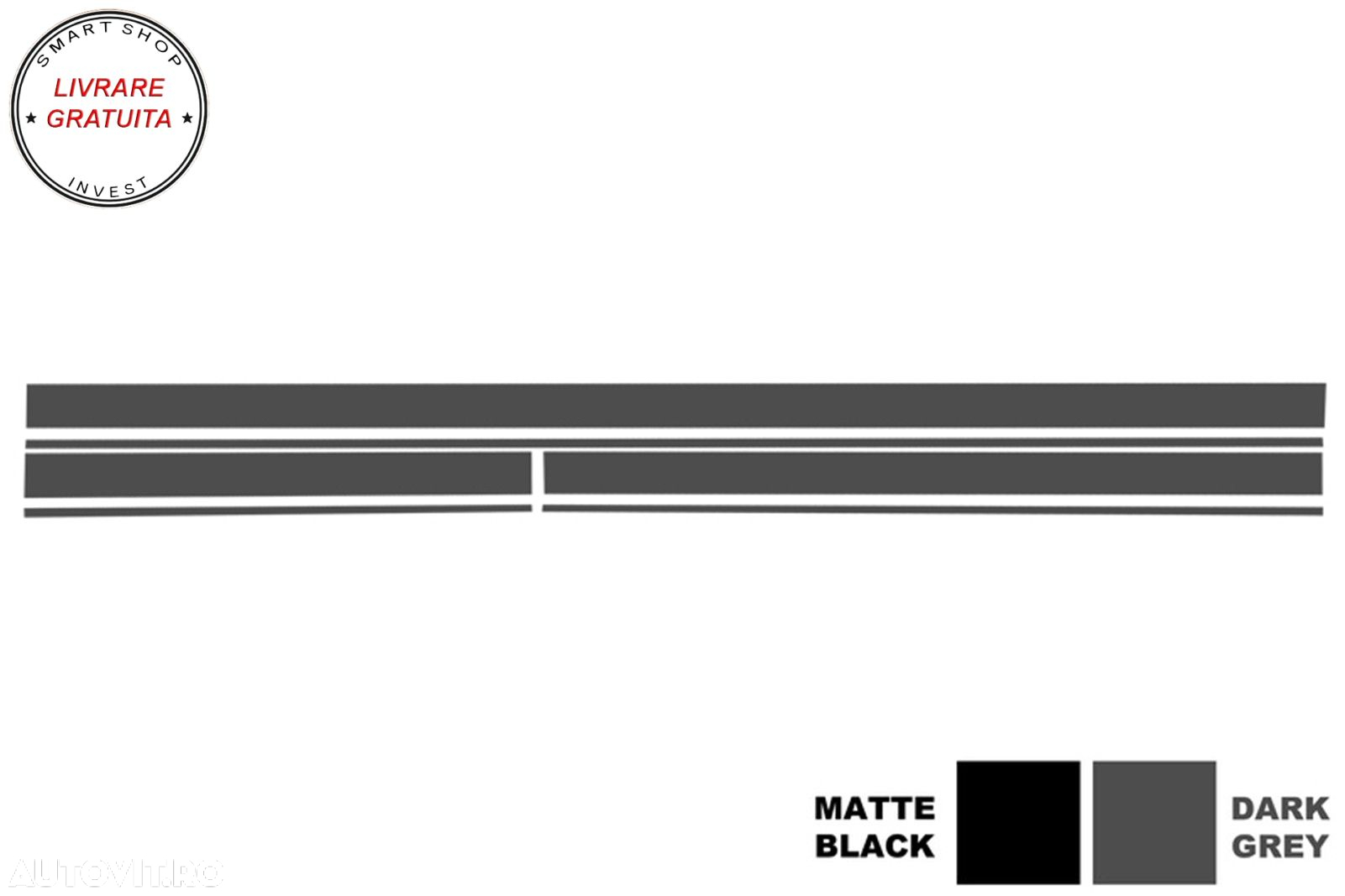 Set Stickere Capota Plafon Portbagaj si Laterale Gri Inchis Mercedes C205 Coupe A2- livrare gratuita - 2