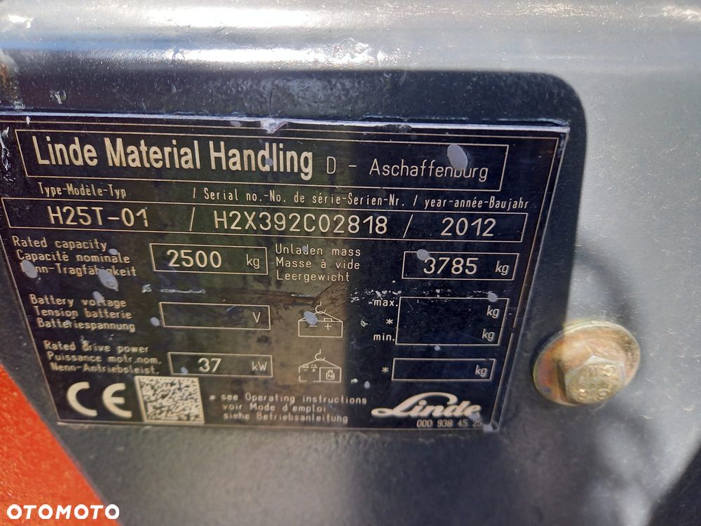 Linde H25, 2012 r., Triplex 4,65 m, 5150 mth, stan idealny! - 7