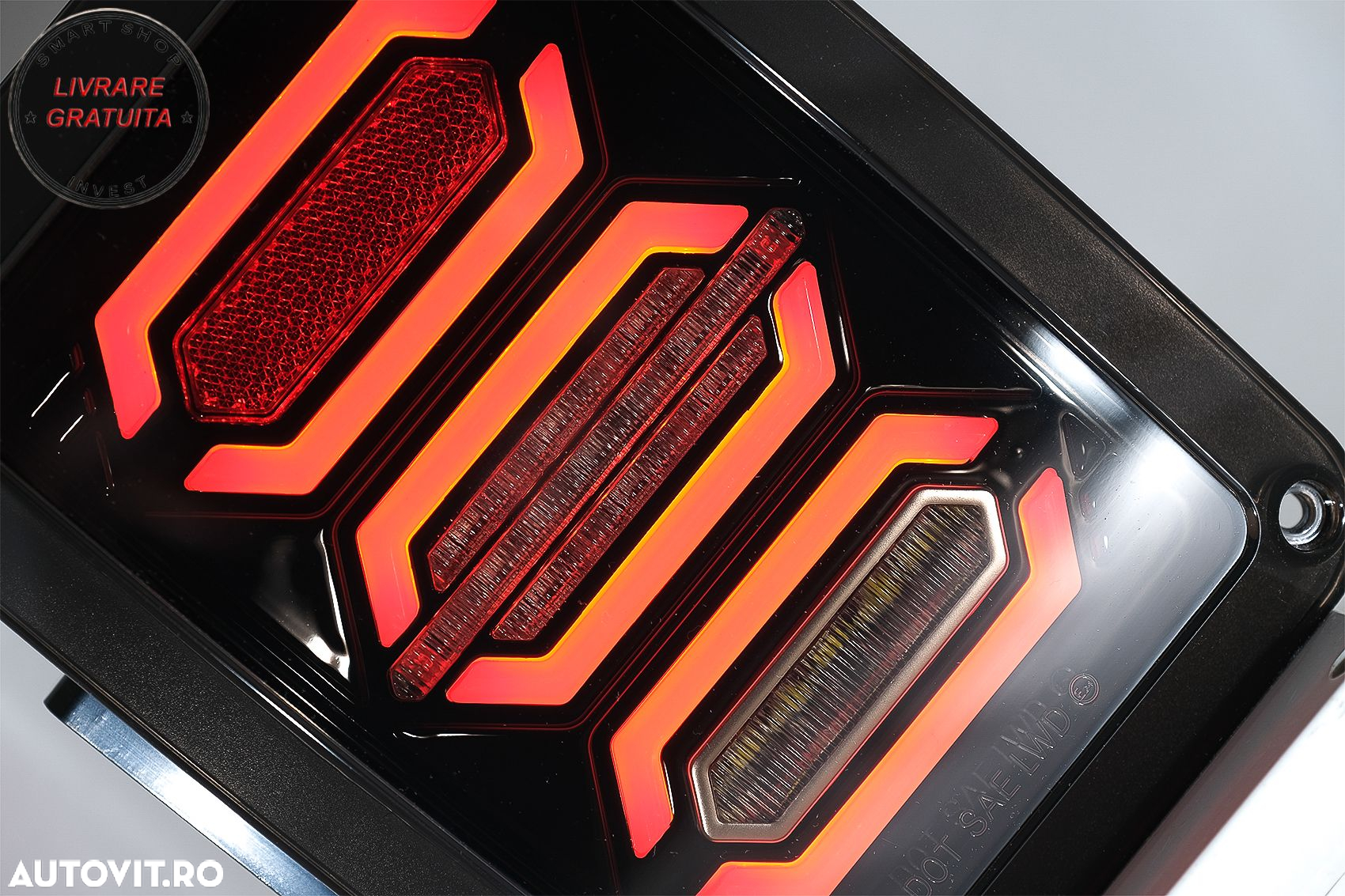 Stopuri Full LED Jeep Wrangler JK (2007-2017) Fumuriu- livrare gratuita - 3