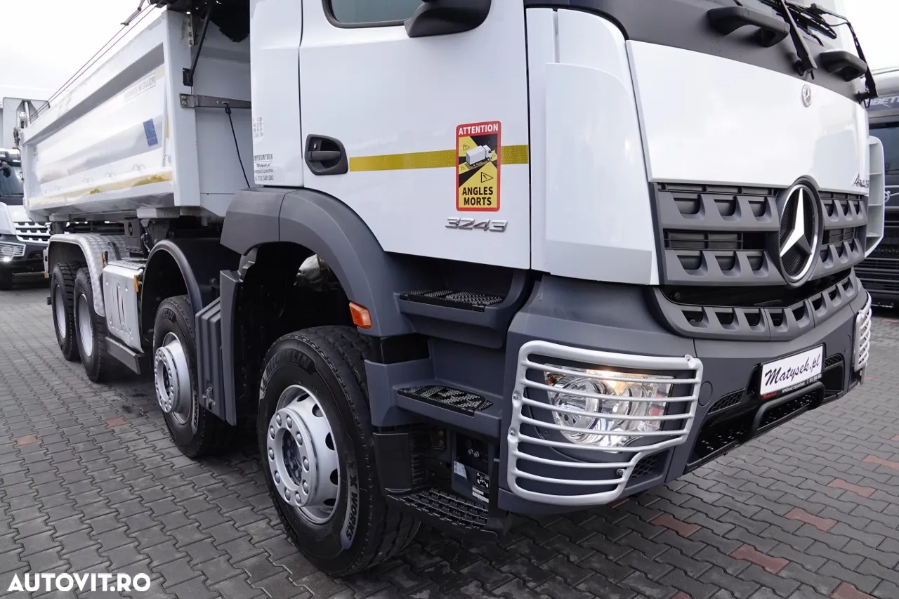Mercedes-Benz AROCS 3243 / 8x4 / CAMION BASCULANTE + HYDROBOARD / BORDMATIC / MEILLER KIPPER / EURO 6 / ANVELOPE 100% / 50.000 km. - 13