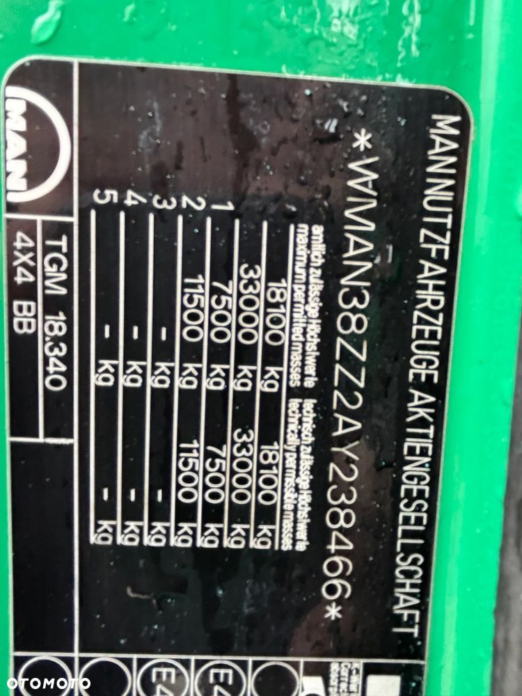 MAN TGM 18.340 4x4 naped na wał , skrzynia rozdzielcza z biegami terenowymi, hydraulika do wywrotu , bramowiec lub do zabudowy , wywrotka, HDS, wiertnica, energetyka, kiper itp. - 17