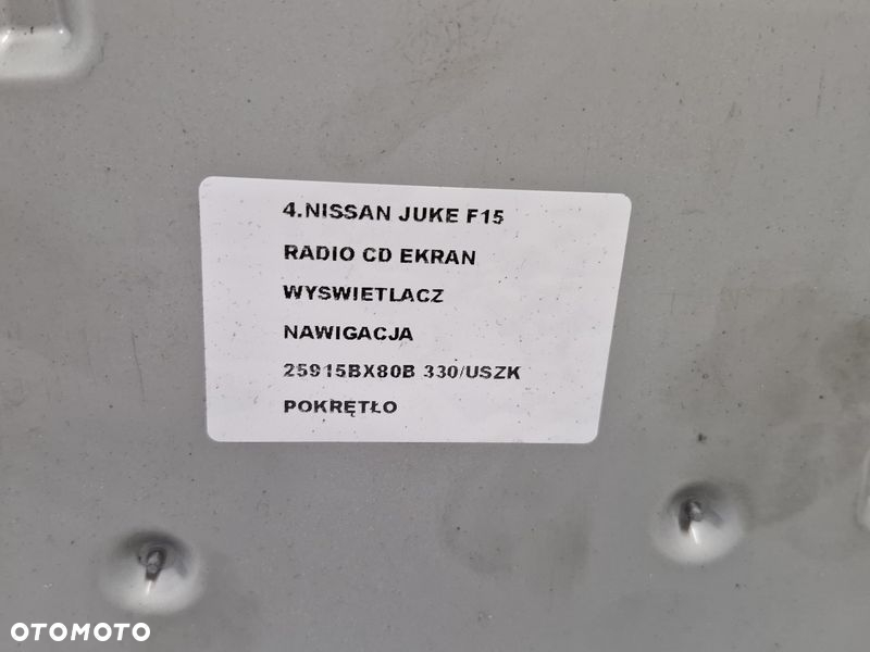 NISSAN JUKE 1 I F15 RADIO CD NAWIGACJA NAVI EKRAN WYŚWIETLACZ MONITOR 25915BX80B - 6