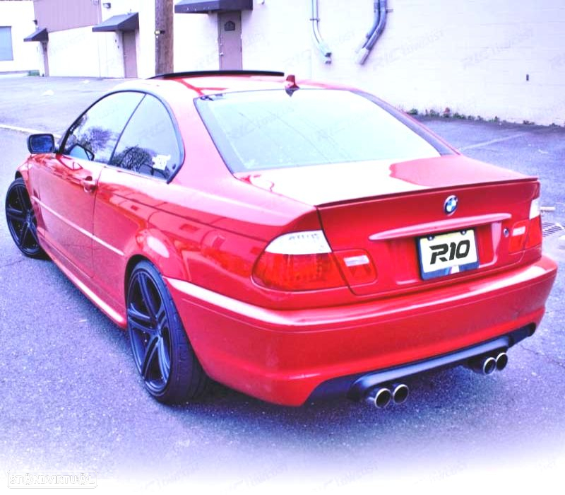 DIFUSOR PÁRA-CHOQUES TRASEIRO BMW E46 LOOK M3 CSL COUPE CABRIO SEDAN SAIDA DUPLA 98-05 - 2