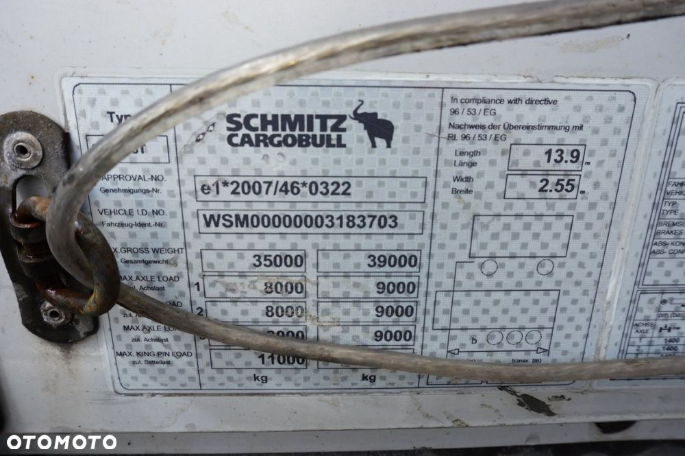 Schmitz Cargobull VARIOS 385/55 R 22,5 PODNOSZONY DACH * 2013 * - 15