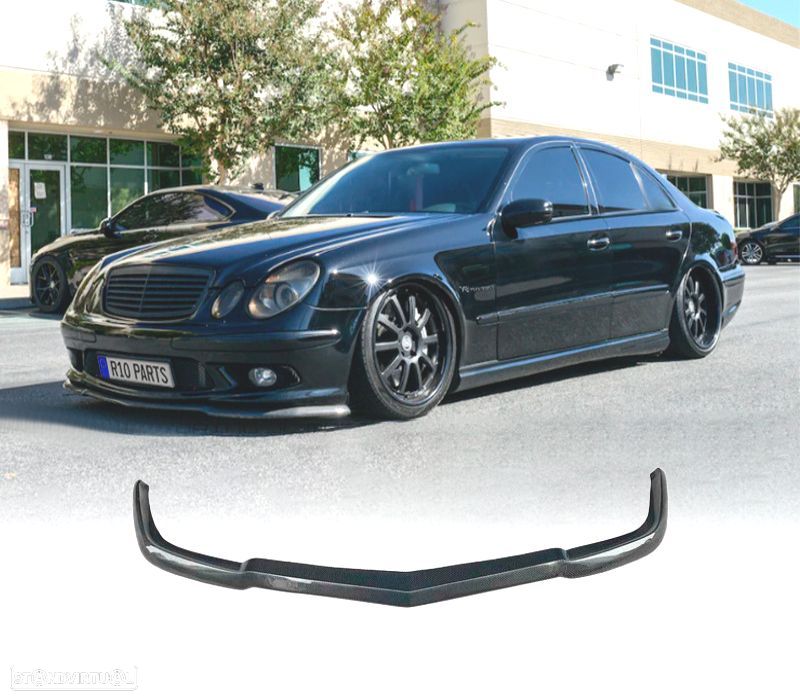 SPOILER LIP FRONTAL MERCEDES W211 AMG E63 07-09 CARBONO - 1