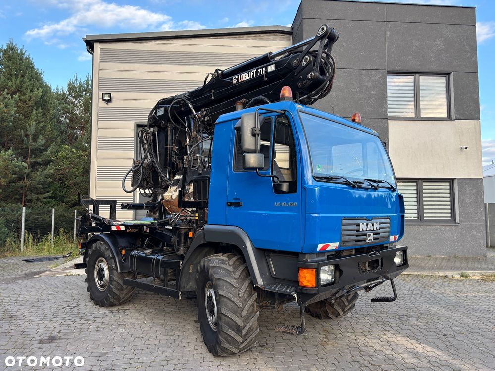 MAN 4x4 dźwig z kabiną do drewna energetyki wiertnica SPROWADZONY - 5