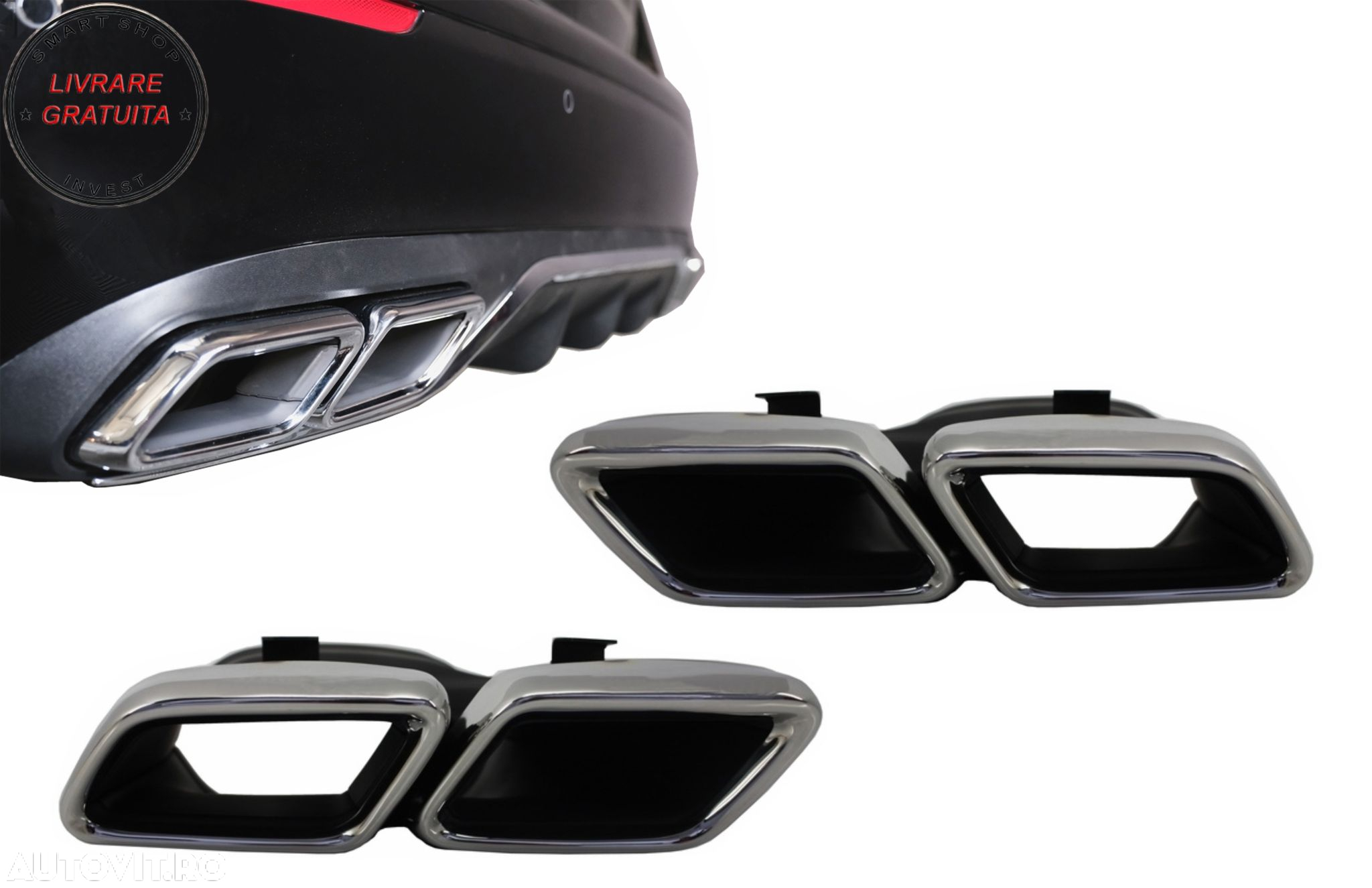 Ornamente tobe sistemul de evacuare Mercedes C-Class W205 S205 C205 A205 E-Class W- livrare gratuita - 11