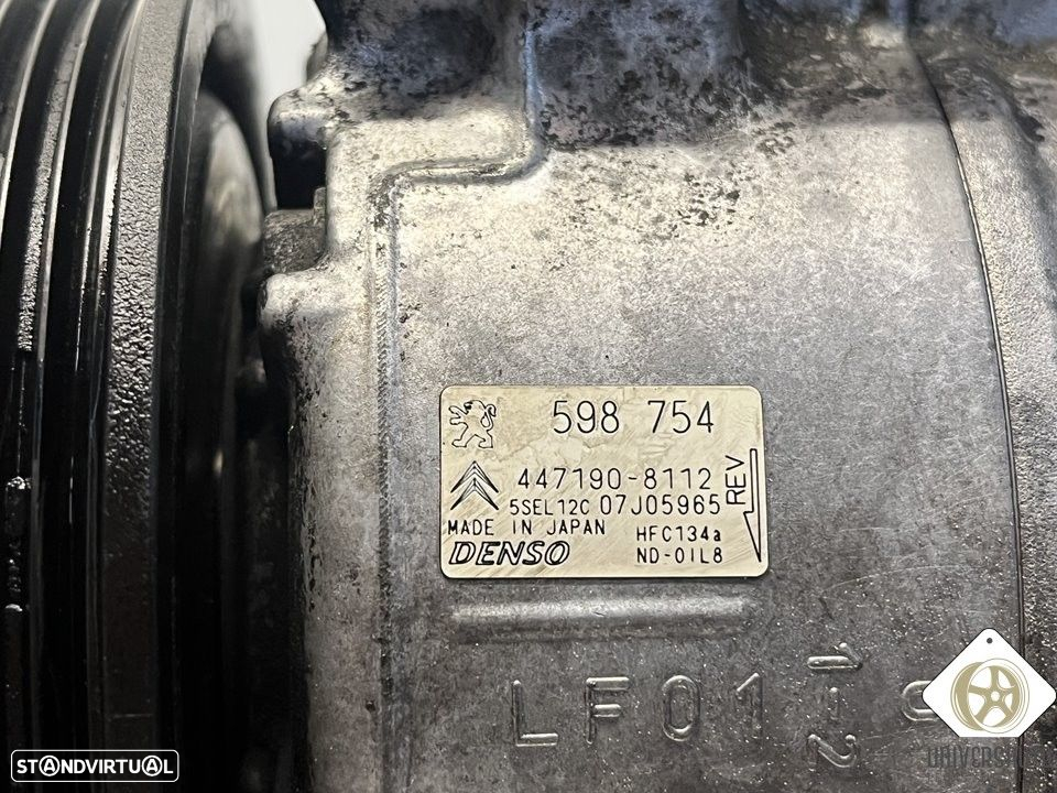 COMPRESSOR AR CONDICIONADO PEUGEOT 308 2008 - 5
