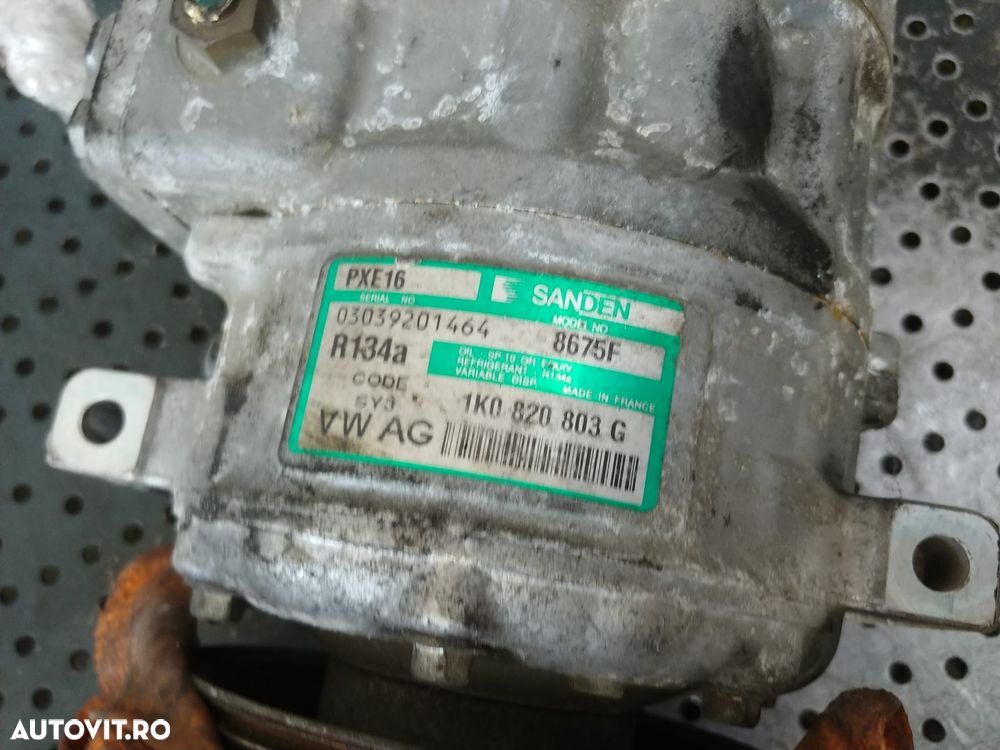 compresor clima ac vw touran golf 5 caddy seat altea 5p toledo 5p skoda octavia 2 audi a3 8p 1k0820803g - 2