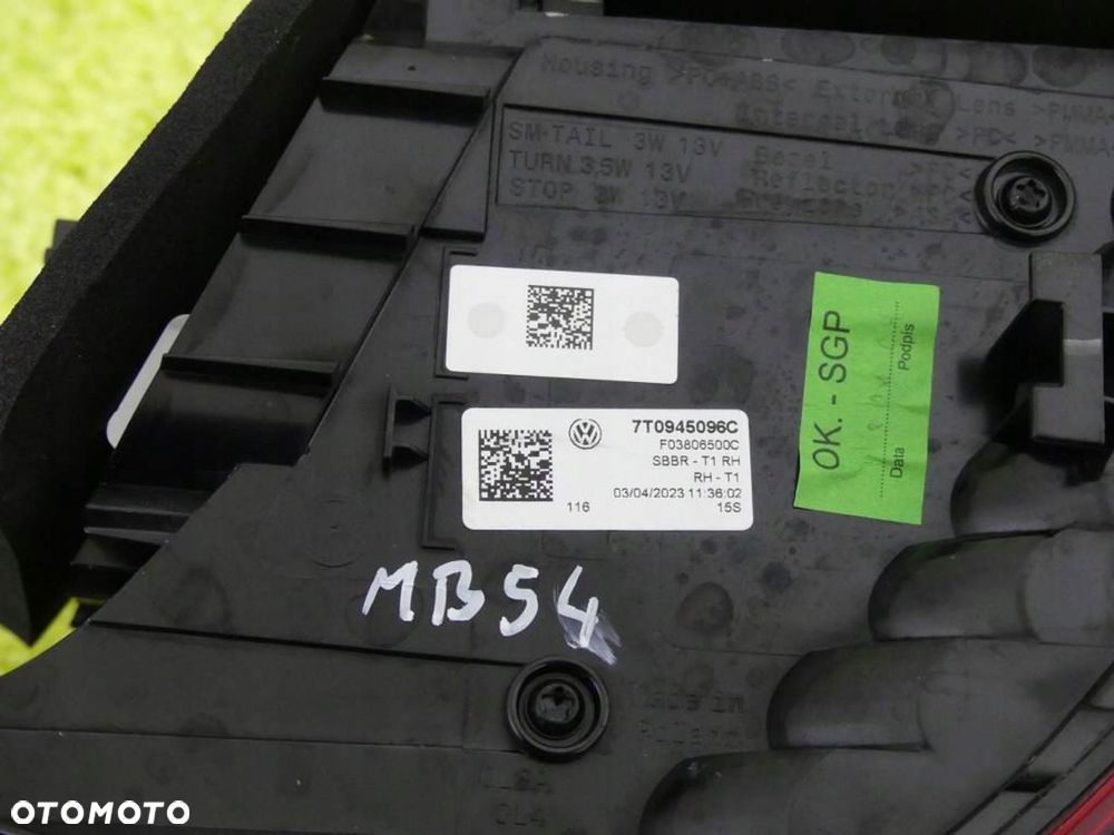 lampa tył prawa vw transporter t7 multivan 21r- led ok idealna - 2