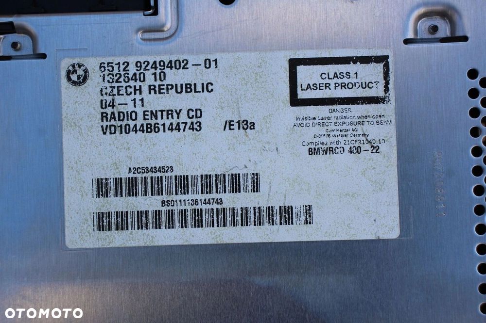 Radio BMW BUSINESS CD e82 e88 x1 e84 9249402 - 3