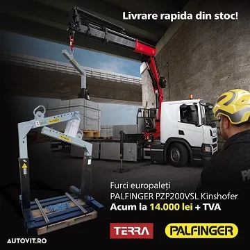 Furca paleti Palfinger manipulare paleti 2000 kg,1150mm lame