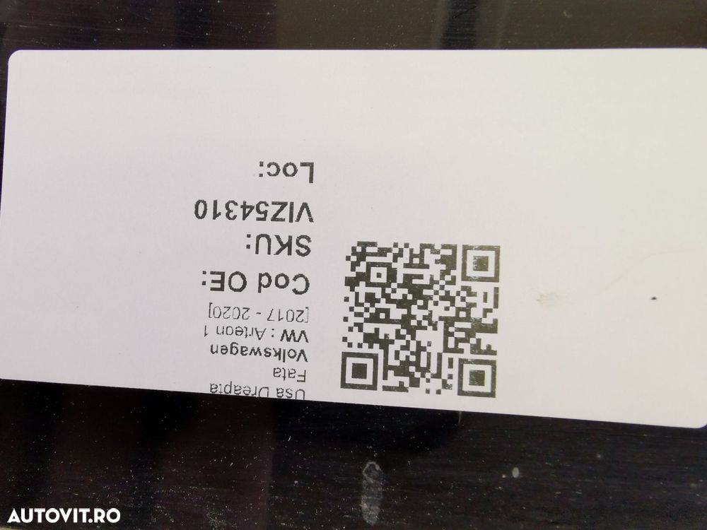 Usa Dreapta Fata Volkswagen VW  Arteon 1 2017 2018 2019 2020 Original - 8