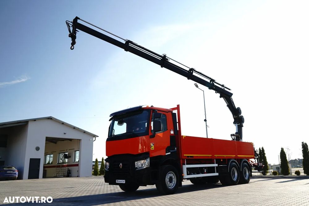 Renault C 430 / 6x4 / LIVRARE 6.7 M + CUPTOR HIAB 166 ES-4 / EXTENSIE 12.5 M / RADIOCOMANDĂ / FURCĂ / ROTATOARE - 3