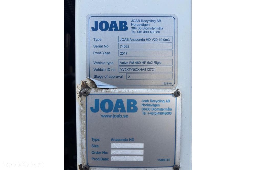 Volvo FM460 6x2 EURO6 + JOAB 19m3 + WINCH - 11