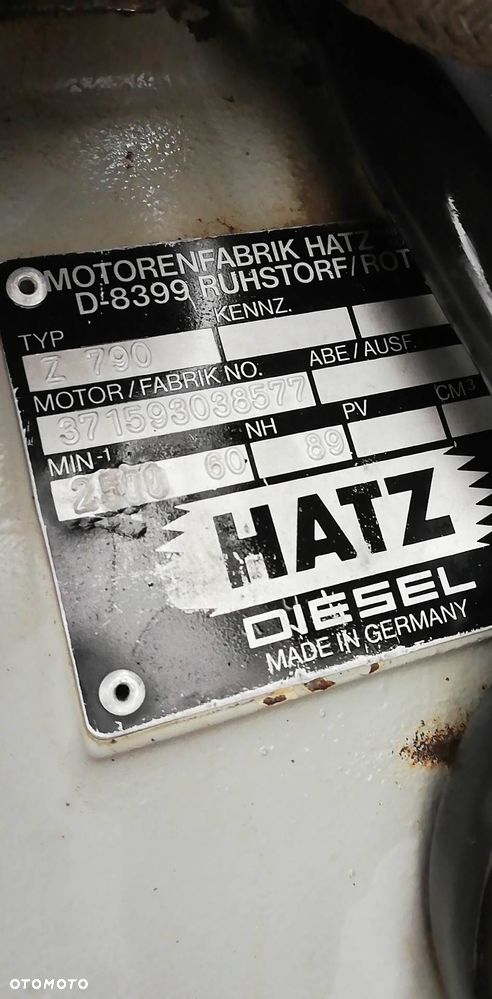 SILNIK HATZ Z790 / Z 790 2500 rpm 89 NH 5691 zł netto - 12