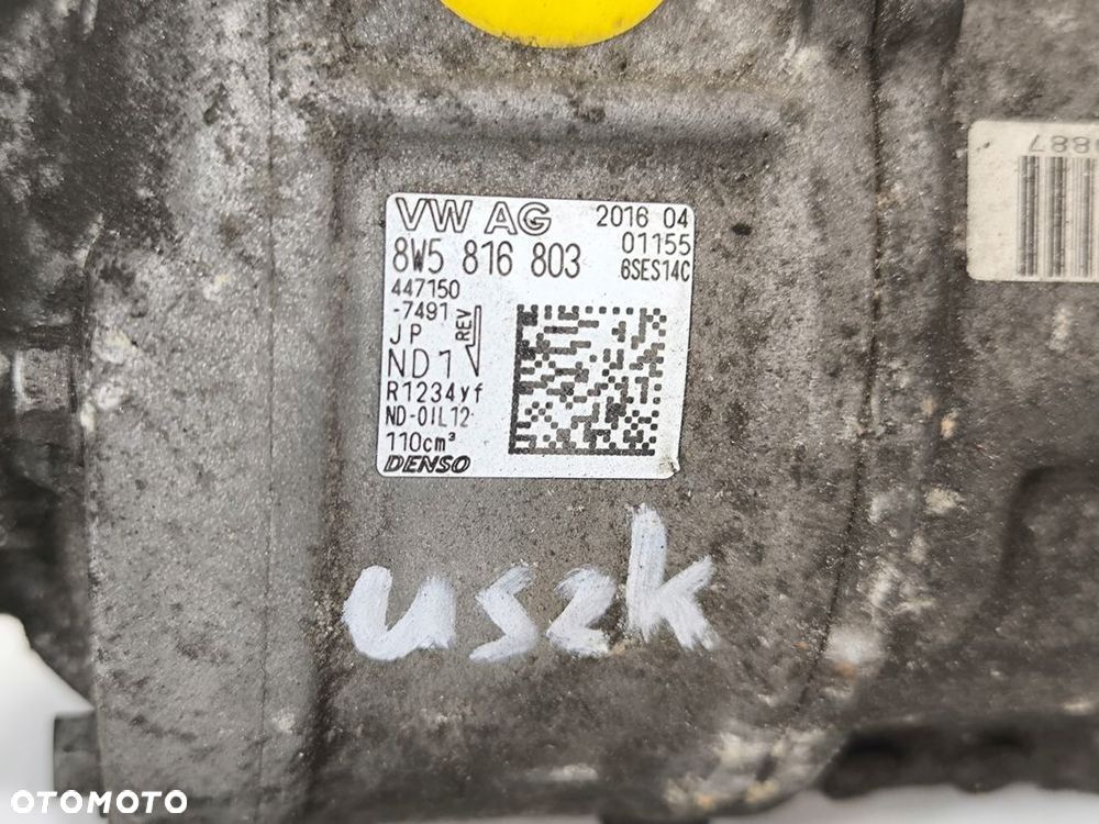 SPRĘŻARKA KOMPRESOR KLIMATYZACJI AUDI A4 B9 A5 8W 8W5816803 USZKODZONA ! - 8