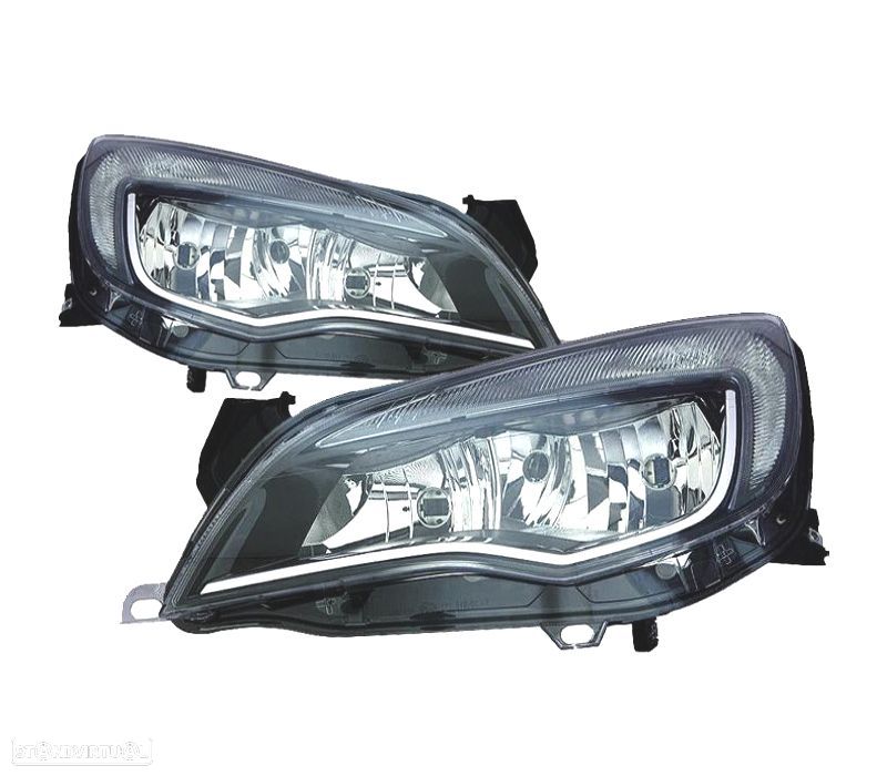 FARÓIS OPEL ASTRA J 5P 10-15 4P 12- COM LUZ DIURNA - 1