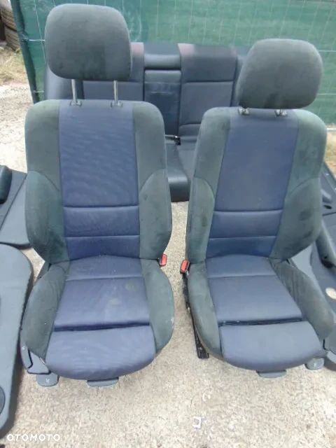 BMW 3 e46 EUROPA kom8i sedan przód siedzenie  fotel fotele przednie alcantara wzór m pakiet sportsitze LUX czytaj opis - 2