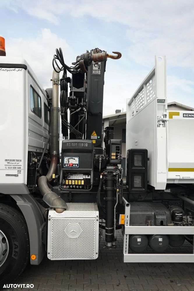 Mercedes-Benz ACTROS 3344 / 6x4 / BASCULATOR DUBLU / HYDRODOLT / + HIAB XS 166 HDS / RADIOCOMANDĂ / ROTATOARE / EPS + AMBREIAJ / EURO 5 / - 20