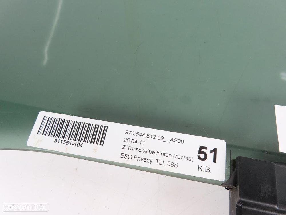 Vidro da porta Escurecido Direito/Trás Usado / Original PORSCHE PANAMERA (970) 9... - 3