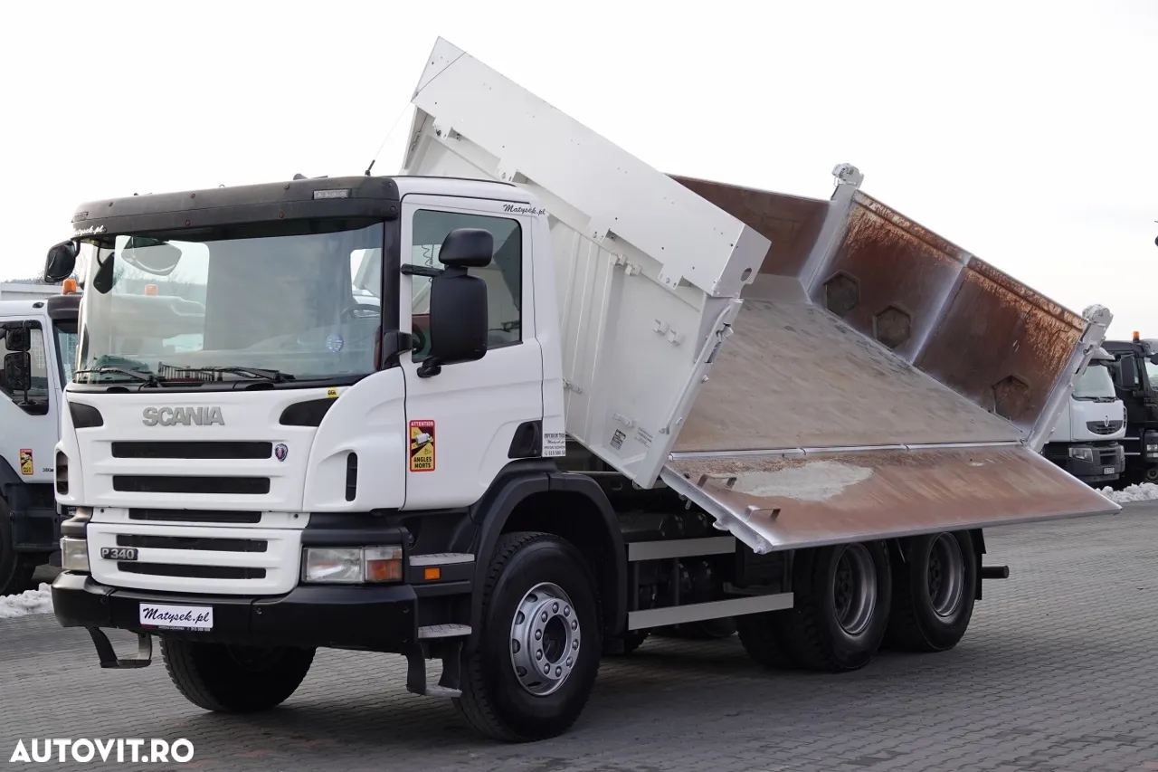 Scania P 340 / 6x4 / BASCULANTE / HYDROBURTA / BORDMATIC / MEILLER KIPER / MANUAL / 2010 - 5