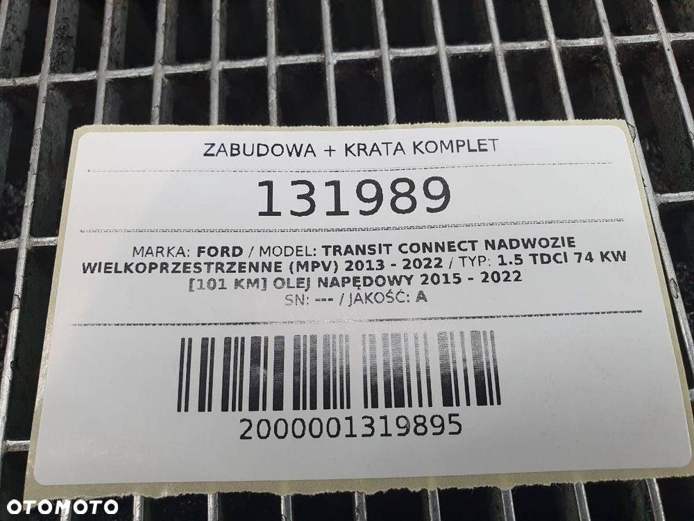 ŚCIANA GRODZIOWA PRZEGRODA KRATA KOMPLET FORD TRANSIT CONNECT MK2 - 6