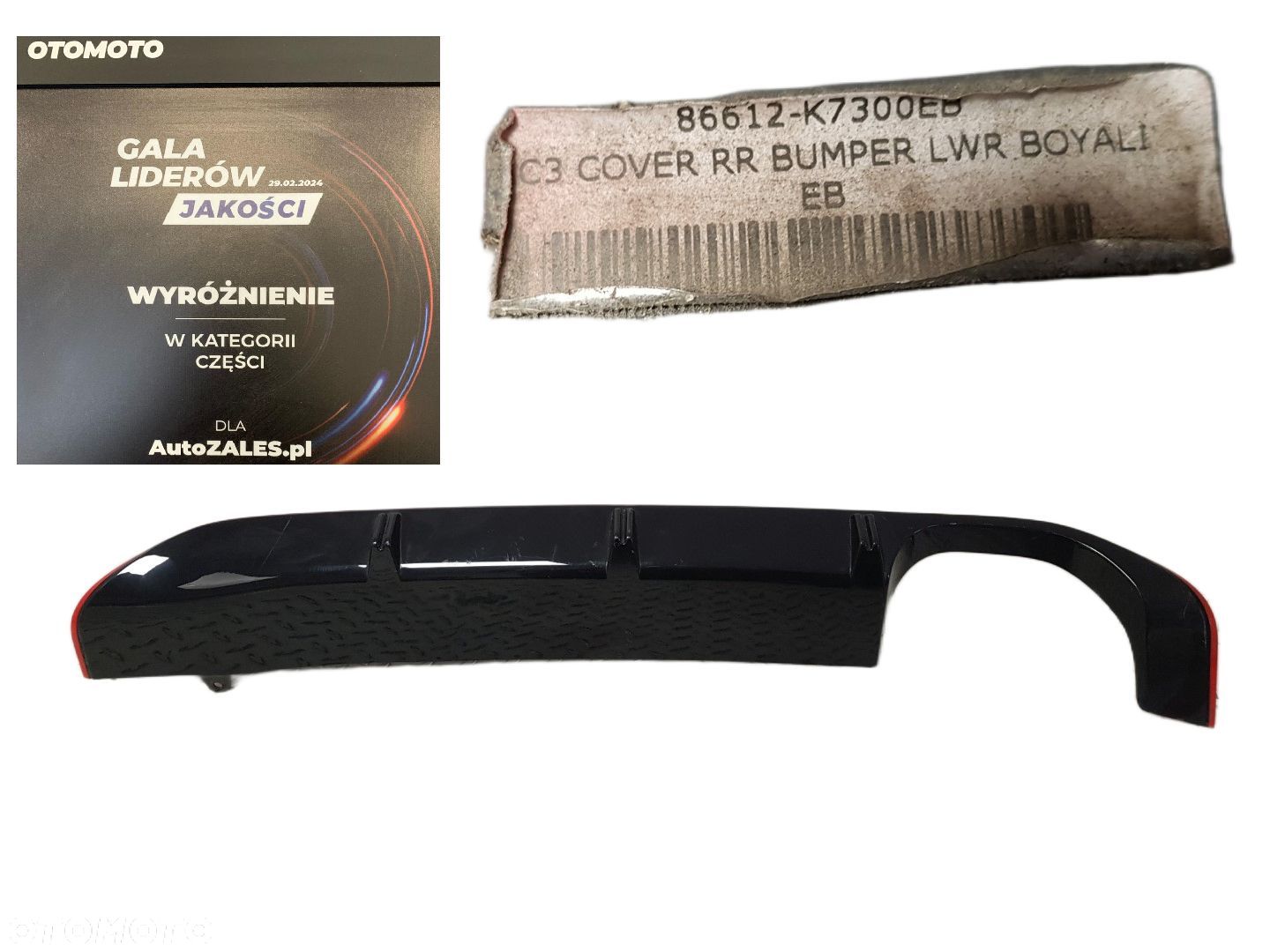 ŁADNY SPOILER DYFUZOR ZDERZAKA TYLNEGO TYŁ HYUNDAI I10 N-LINE III 3 20-25 86612-k7300eb - 1