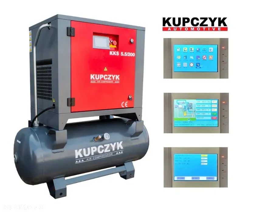 Kompresor śrubowy Kupczyk KKS 5,5/200 450 l/min 400v Dostawa 0 zł - 1