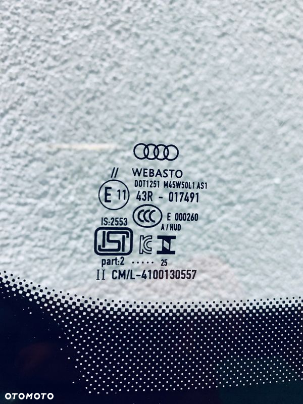 Szyba czołowa AUDI A7 C8 2022- AKUSTYKA+KAMERA+SENSOR+HUD ORYGINAŁ - 2