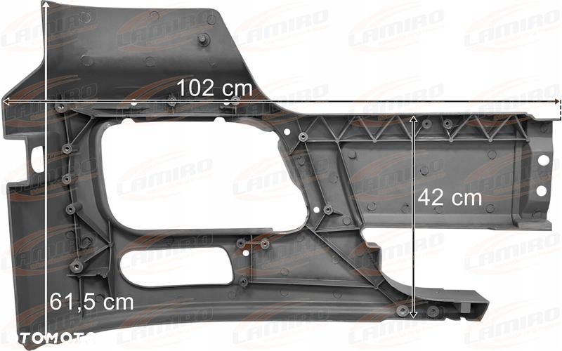 mercedes actros mp2 zderzak z otworem na halogen lewy 9438800073 - 2