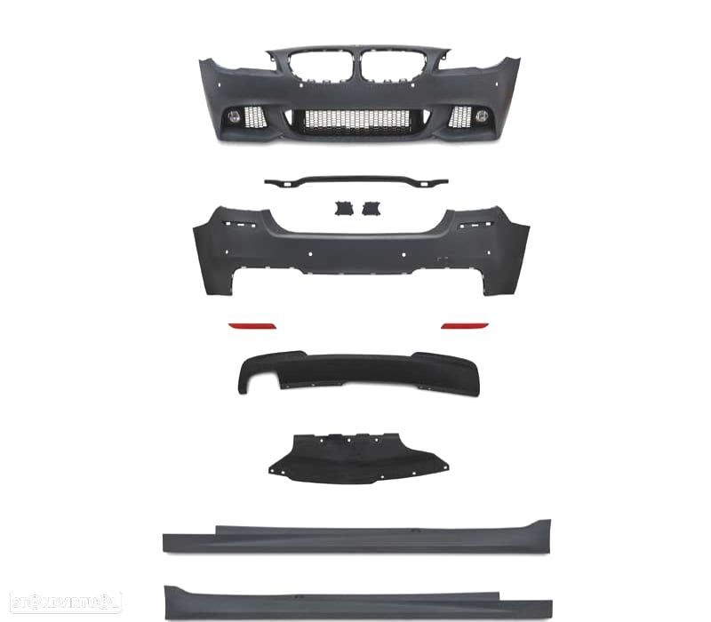 KIT CARROÇARIA BMW F10 10-13 LOOK M TECH PDC SRA - 5