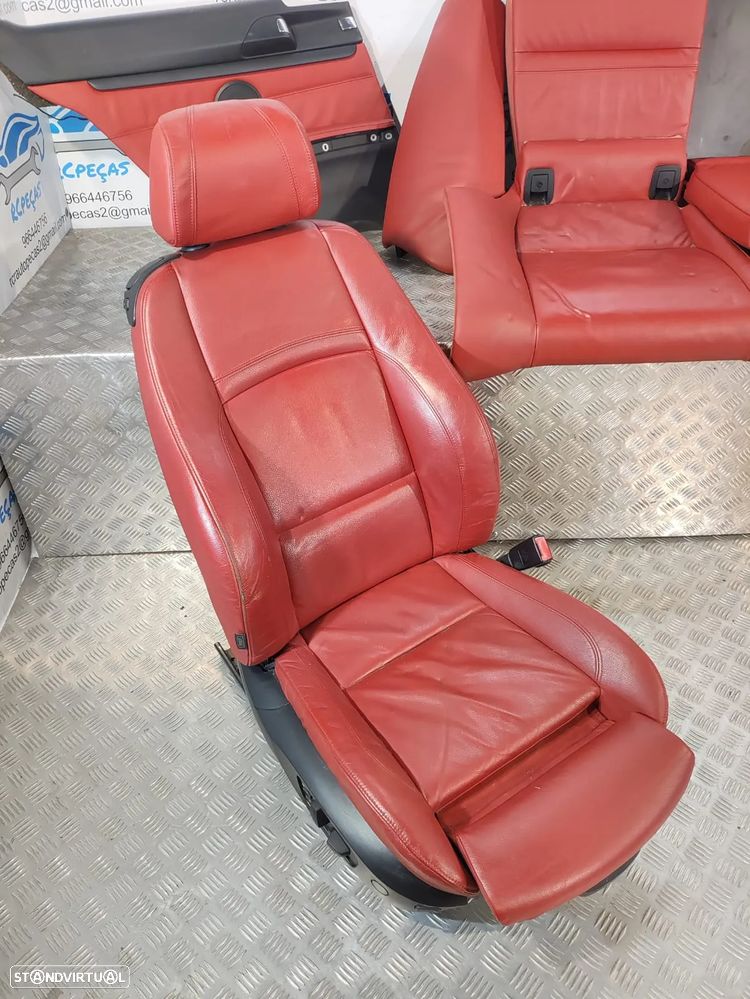 .BANCOS EM PELE BMW SERIE 3 E92 COUPÉ PACK M ELÉTRICOS COM MEMÓRIA AIRBAGS QUARTELAS TRASEIRAS ORIGINAIS - 11