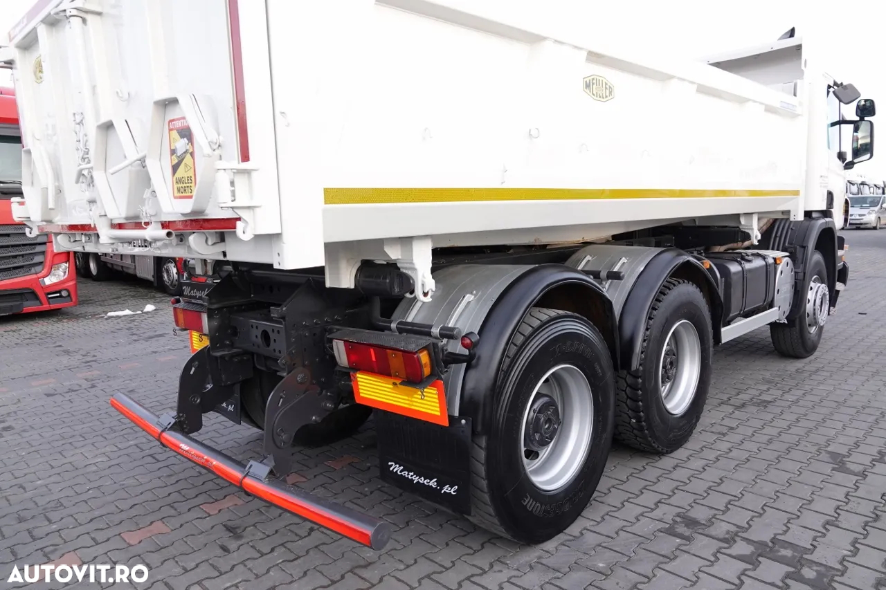 Scania P 340 / 6x4 / BASCULANTE / HYDROBURTA / BORDMATIC / MEILLER KIPER / MANUAL / 2010 - 18