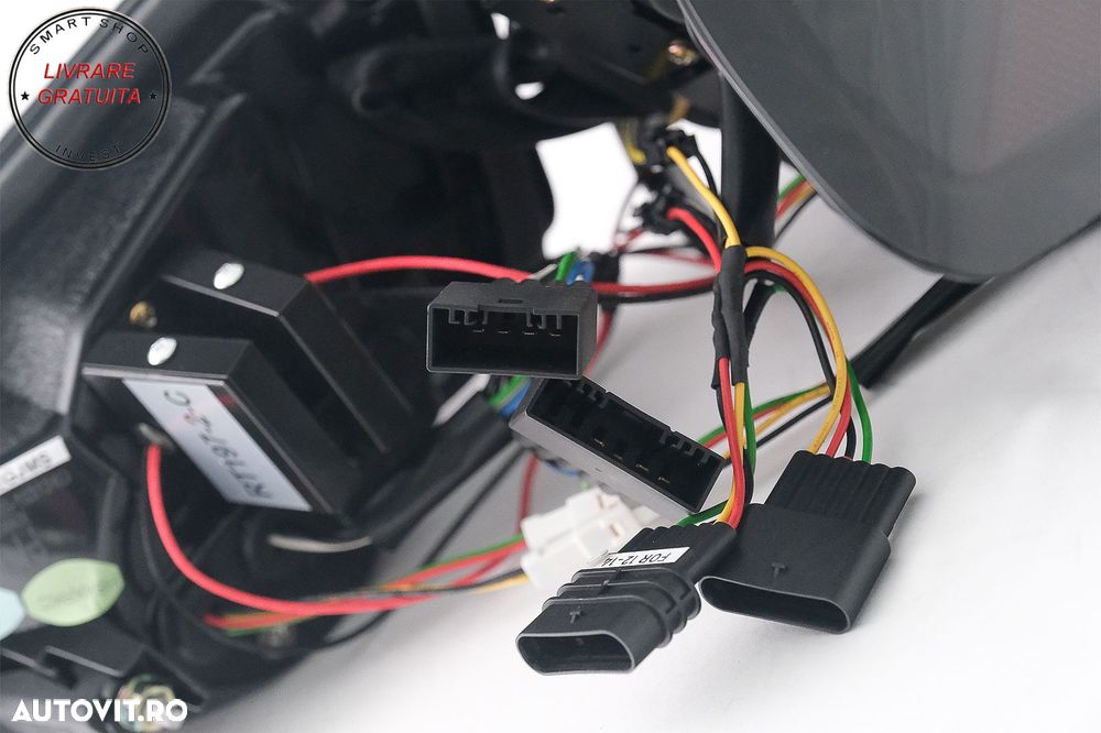 Stopuri LED BAR BMW Seria 3 F30 (2011-2019) Negru Fumuriu LCI Design cu Semnal Din- livrare gratuita - 13