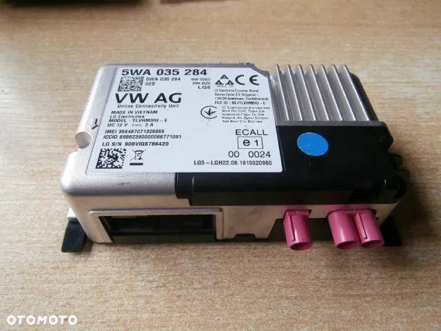 MODUŁ SOS ECALL 5WA035284A 5WA035284C 5WA035284E 5WA035284F 5WA035284G NAPRAWA REPAIR B2000 ERROR - 2