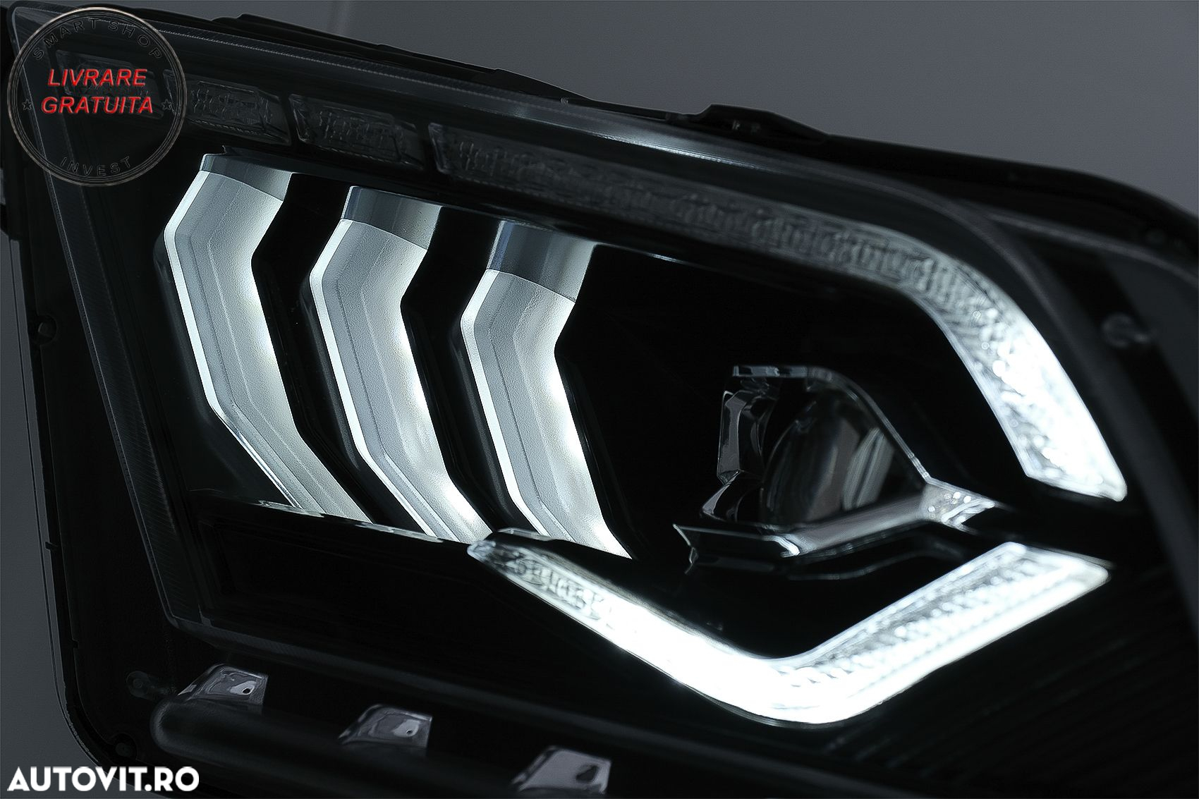Faruri Full LED Ford Mustang V (2010-2014) cu Semnal Dinamic Secvential- livrare gratuita - 7
