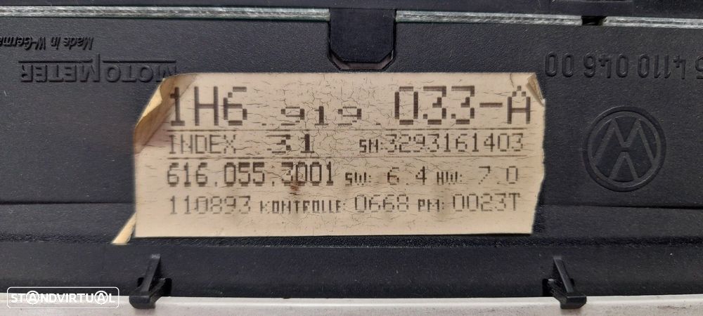 QUADRANTE VOLKSWAGEN GOLF III 1993 - 3